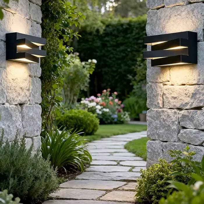    1PC 2 pièces appliques extérieures moderne LED 7W 12W applique villa jardin porche balcon Garage décoration intérieure éclairage
