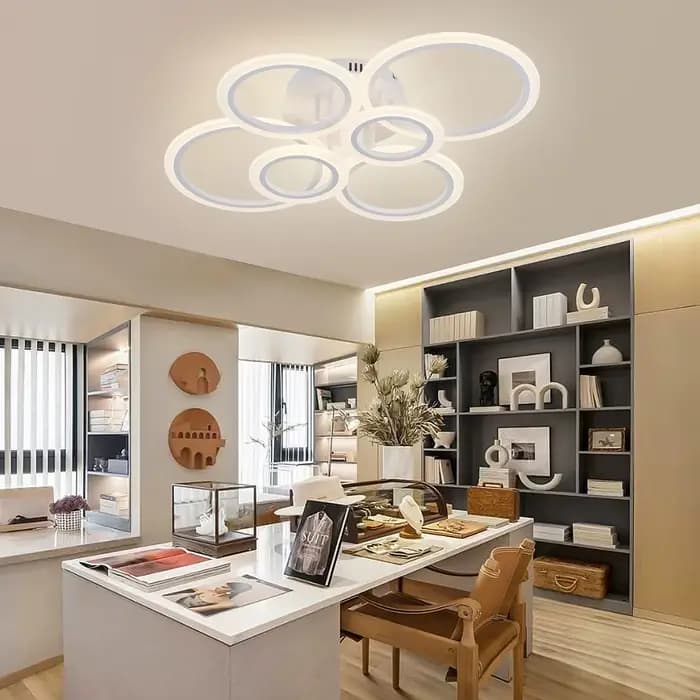 Lustre LED moderne éclairage à la maison anneau plafonnier lustre salon chambre éclairage lustre plafond suspension lampe