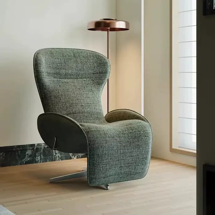 Fauteuils pivotants pour adultes, fauteuils de lecture relaxants, grands fauteuils de salon, chaises de sol françaises, meubles de style Mid-Century