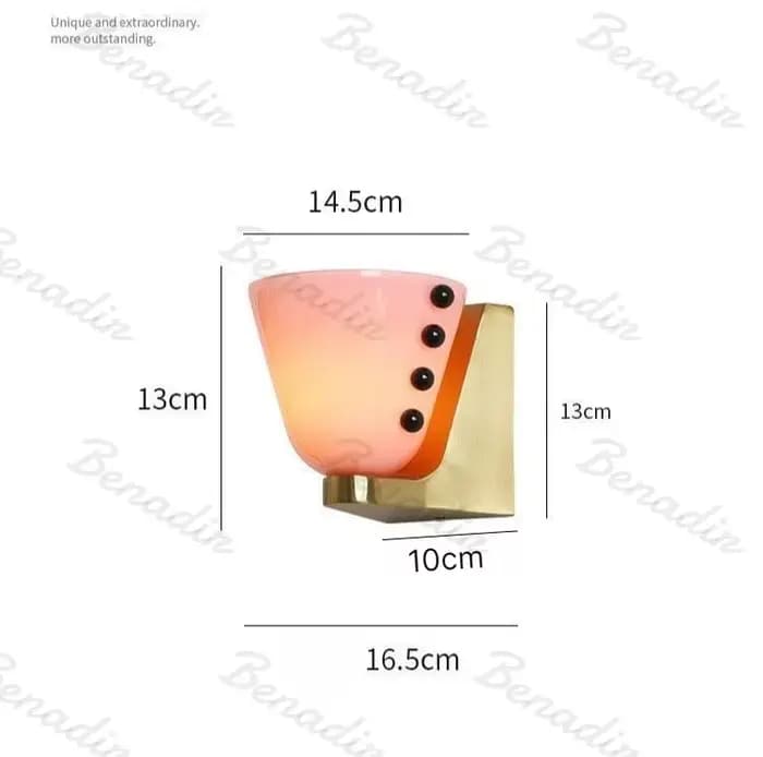 Lampe murale rétro en verre coloré, style médiéval, pour chambre à coucher, chevet, couloir, hôtel commercial, gîte, décoration intérieure