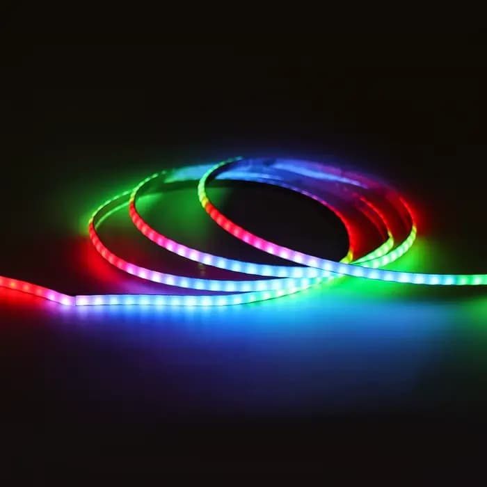 Bande lumineuse LED RGB 2812b, 5mm, DC 5V, 12V, flexible, diode, décor, écran TV, rétro-éclairage, pixel