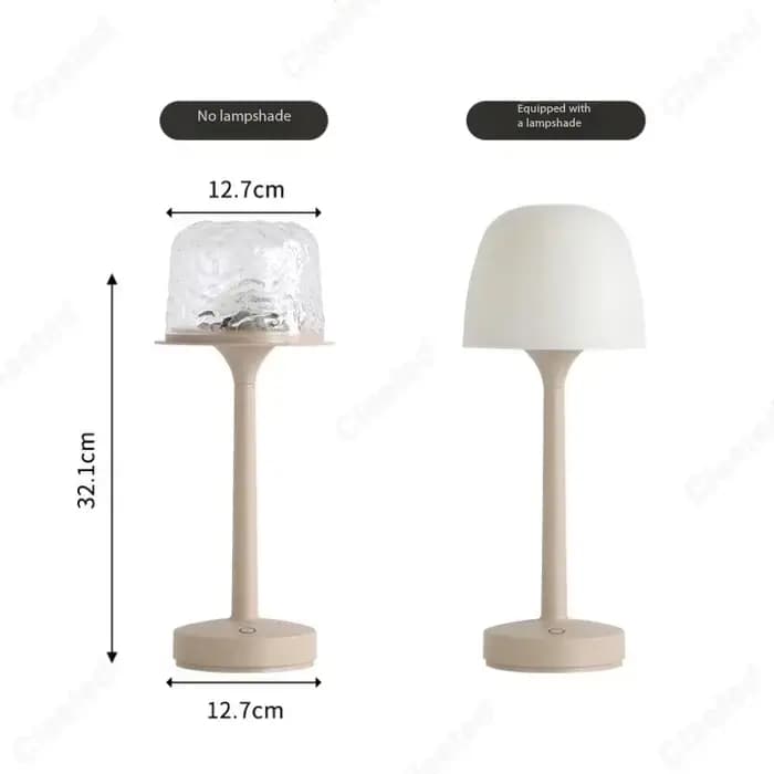 Lampe de table en forme de champignon avec projection d'ondulations d'eau, lumières d'ambiance, lampe de chevet pour hôtel, chambre à coucher, salon, lampe de bureau, éclairage décoratif