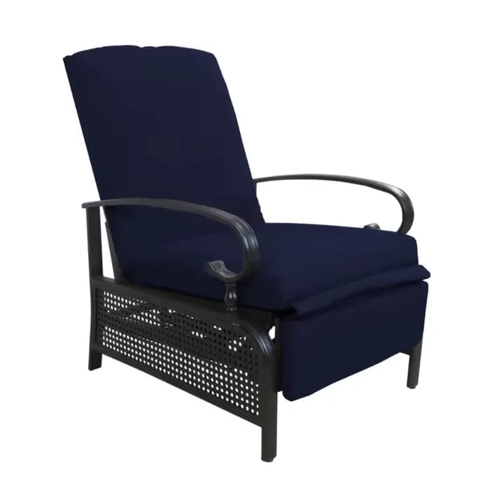 Chaise longue de terrasse réglable pour mobilier d'extérieur