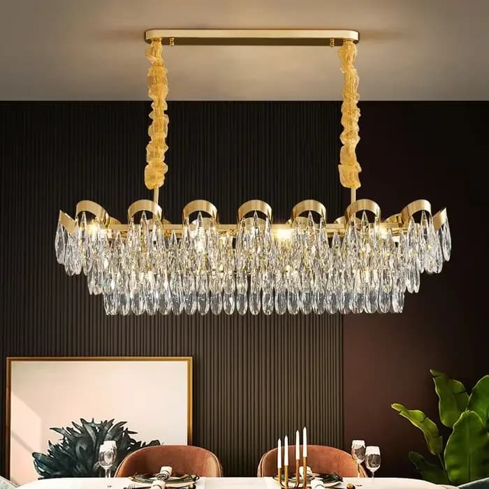 Lustre en cristal pour salon et salle à manger, nouveau design moderne, lampe de face créative, éclairage intérieur, luminaire Ludeviation, décoration d'intérieur
