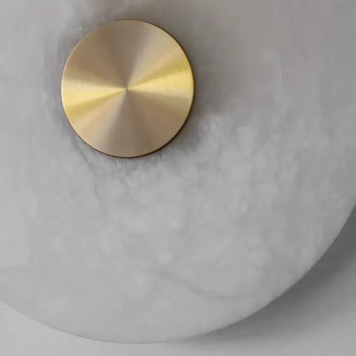 Applique murale en marbre naturel espagnol, luminaire décoratif d'intérieur, idéal pour un salon, une fond de télévision, un luxe, tout en cuivre, une chambre à coucher ou une chambre à coucher