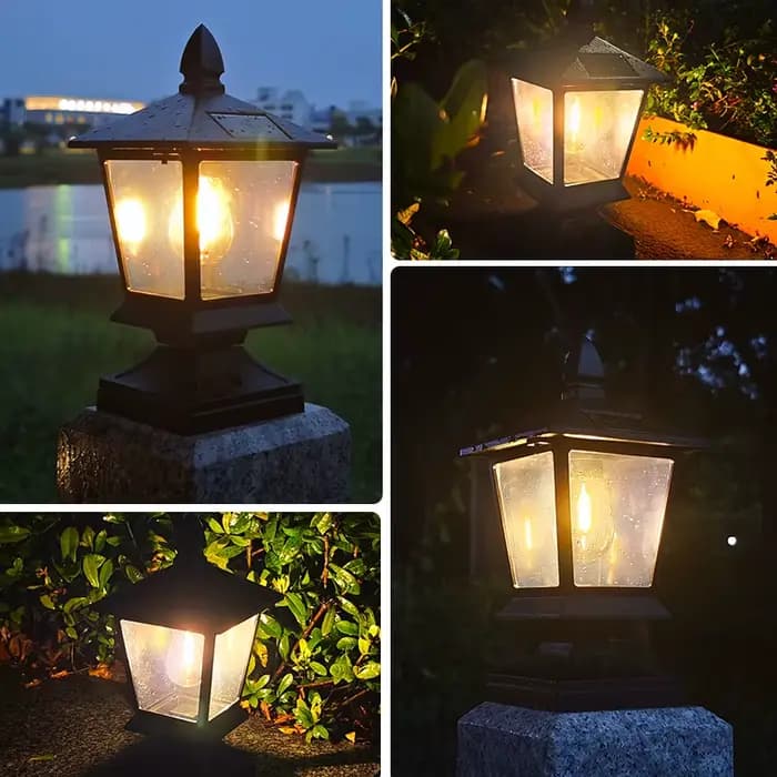 Lampe de cour à énergie solaire, lumière extérieure étanche en forme de maison pour jardin, mur, pelouse, allée, patio, décoration de la maison