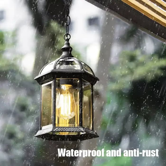 Lampe d'extérieur à suspension pour jardin, lanterne étanche, plafonniers pour couloir, couloir, allée, cour, balcon