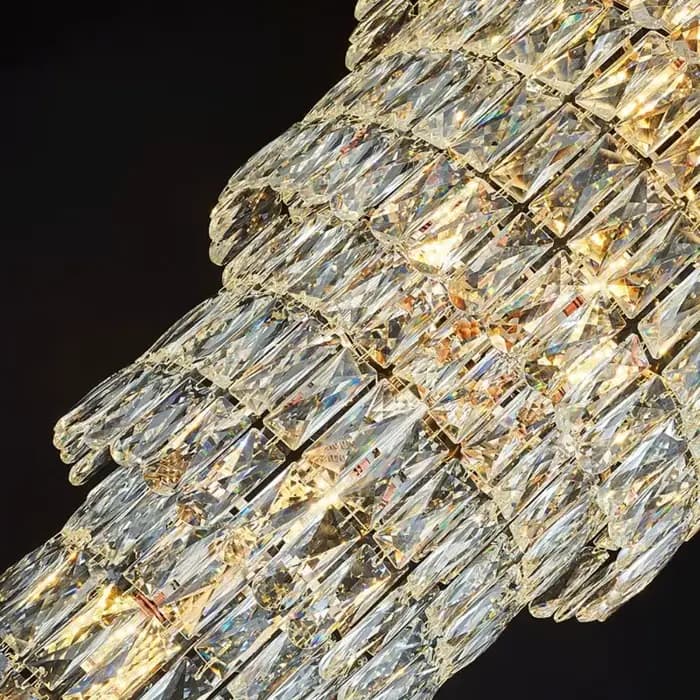 Lustre en cristal de conception en spirale pour escalier de hall d'hôtel E14 support de lampe moderne décor à la maison luminaire LED suspension