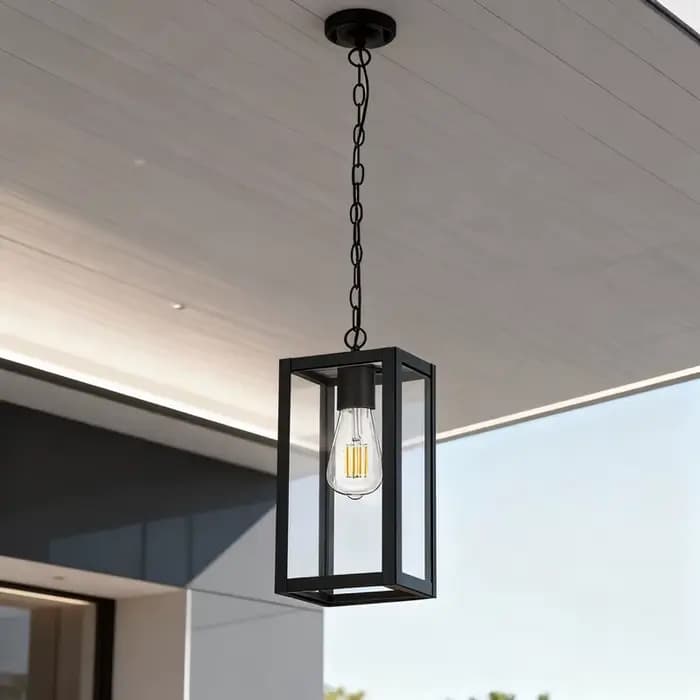 Lampes suspendues imperméables extérieures simples modernes pour cour pavillon couloir couloir maison éclairage éclairage de jardin