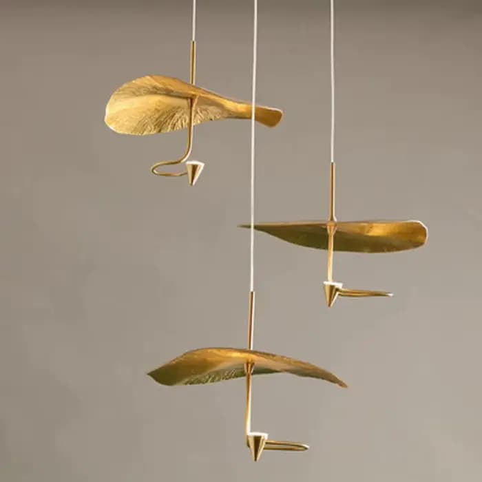 Plafonnier au Design Nordique Moderne en Cuivre, Luminaire Décoratif d'Nik, Idéal pour un Loft, un Salon ou des Escaliers