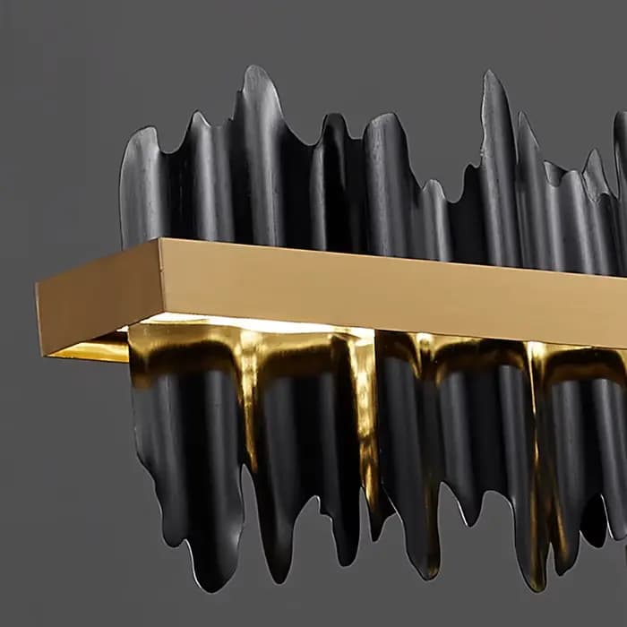 Plafonnier LED suspendu au Design moderne Iceberg, disponible en noir et en or, idéal pour une salle à manger ou une cuisine, nouveau modèle