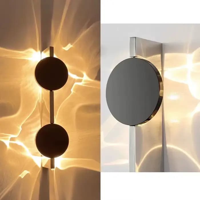 Applique murale LED moderne rotative en acier inoxydable ondulé, luminaire d'ambiance pour chambre d'hôtel et chevet de lit