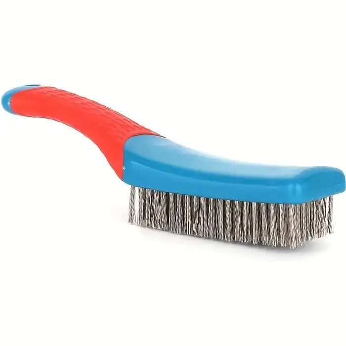 Brosse métallique avec poils en acier inoxydable, poignée en plastique, rouille, laitier de blindage, D343, récurage de peinture avec livres profonds
