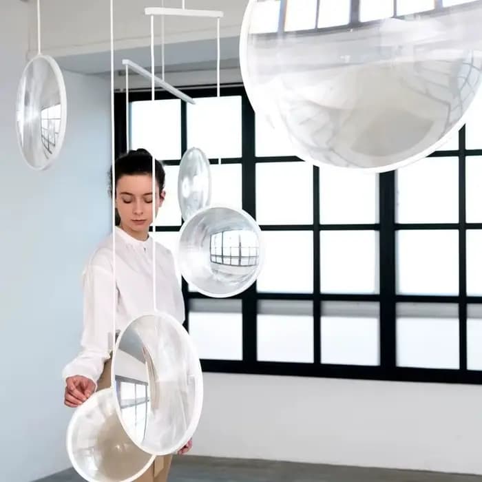 Yuji Okitsu lustre LED rond clair verre lumière réplique lampe design hôtel salon lampe design salle à manger meubles li