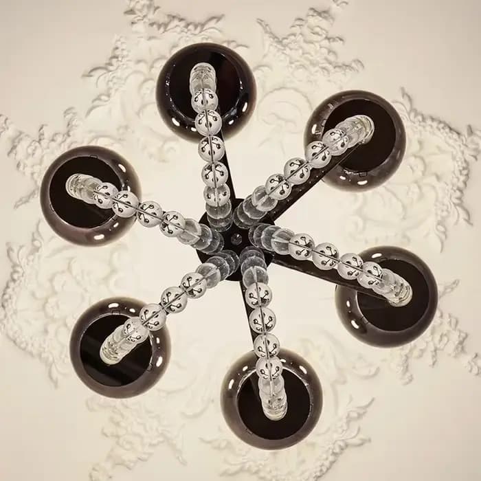Plafonnier au Design Rétro Français, Design Luxueux, Haut de Gamme, Luminaire Décoratif de Plafond, Idéal pour un Salon ou une Chambre à Coucher