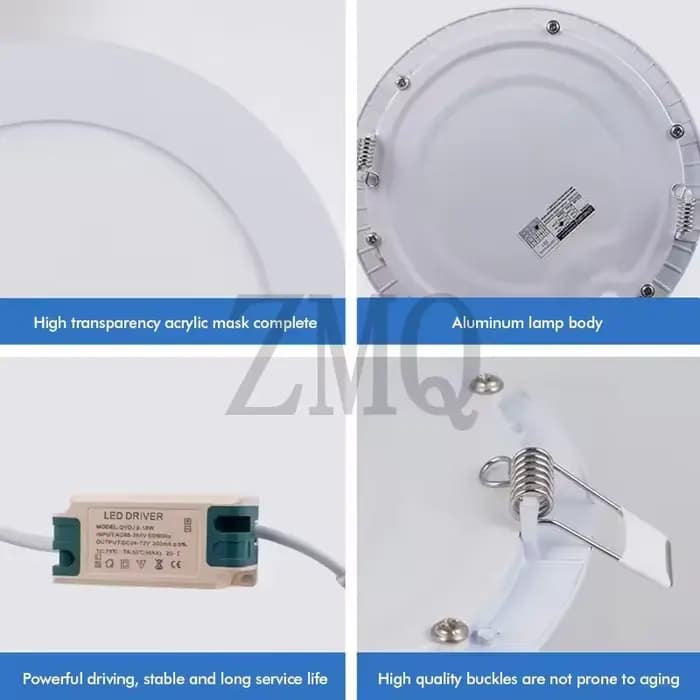 LED Downlight encastré rond plafonnier 220V 3W 4W 6W 9W 12W 15W 18W 24W projecteur pour la maison intérieure salon chambre