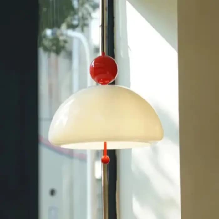 Facilement Kevin-Lampe Suspendue Médiévale Rétro, Luminaire Moderne Coloré, en Verre Crème, pour Salon, Chambre à Coucher, Salon de Thé, Étude, Bar