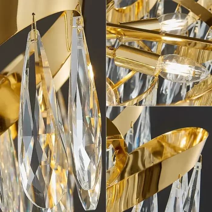 Lustre en cristal pour salon et salle à manger, nouveau design moderne, lampe de face créative, éclairage intérieur, luminaire Ludeviation, décoration d'intérieur