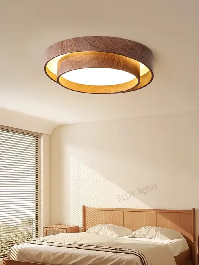 Menvix-Plafonnier LED en Bois au Design Nordique, Luminaire Décoratif d'Nik, Idéal pour un Salon, une Salle à Manger, un délégations ou une Chambre à Coucher