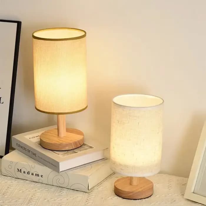Lampes de Table LED Simple Style chinois décoration lampe réglable prise USB veilleuse tissu abat-jour chambre éclairage de chevet