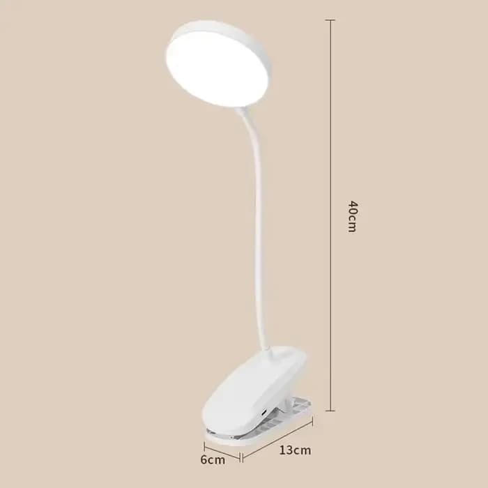 Lampe de Table Led Rechargeable par USB, veilleuse avec pince pliante, support d'étude, lampe de lecture tactile, 3 Modes de gradation, lumière de Protection des yeux