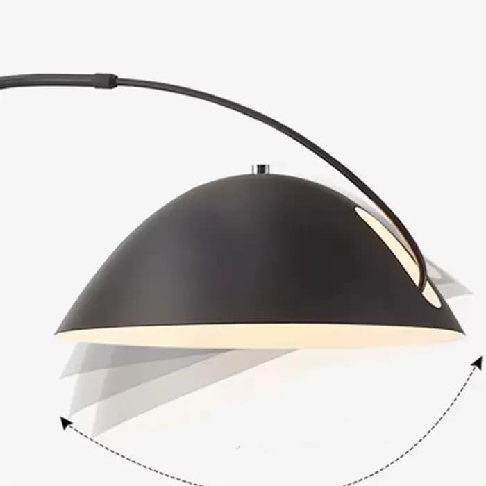 Lampe autoportante noire américaine du milieu du siècle, salon, étude, chambre à coucher, lampe de pêche simple, métal