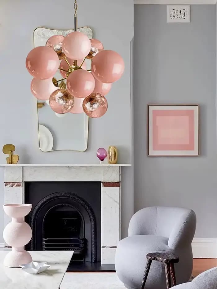 Blast Art Verre Bulles Lustre Design Créatif Luminaire LED Décor Unique Postmoderne Villa Foyer Salon Plafond