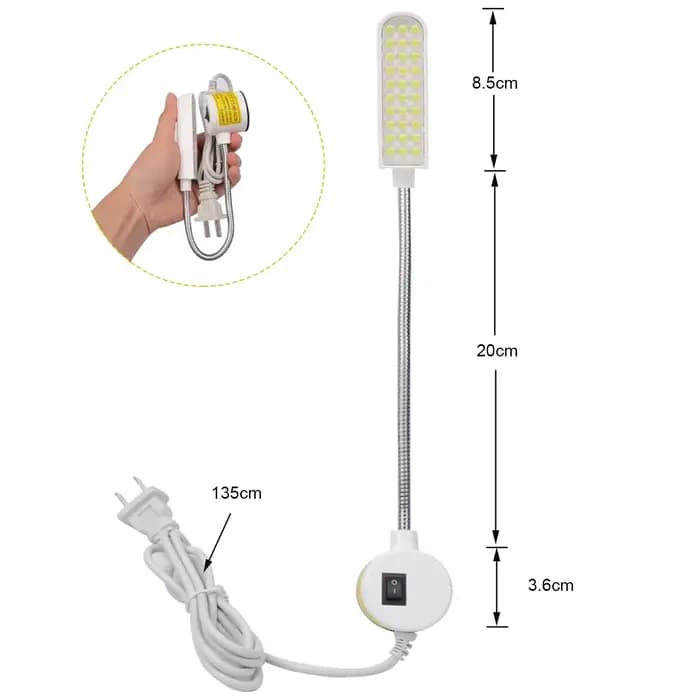 Lumière Led industrielle 1w 2w 3w lampe de travail Portable Led lampe de travail Flexible Base adsorbée Machine à coudre travail Flexible magnétique