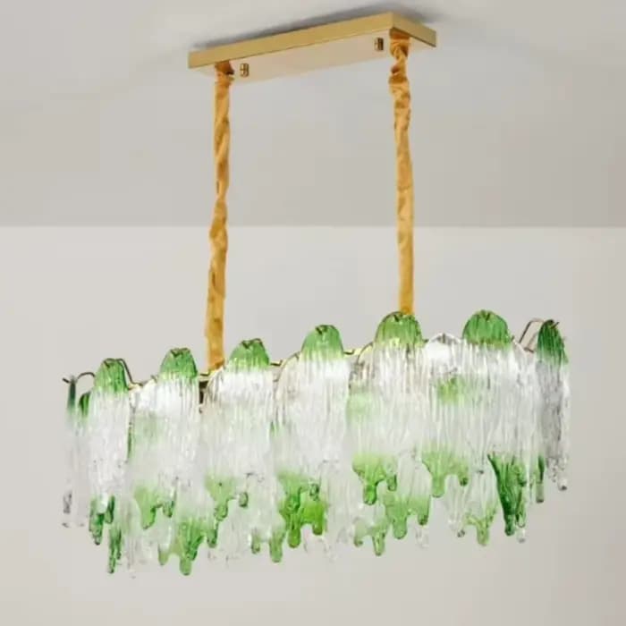 Lustre en verre de Murano design pour salon chambre salle à manger décor vert Vintage verre suspension luminaire intérieur