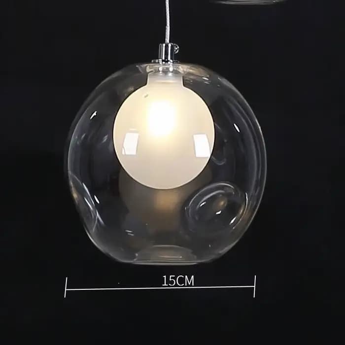 Grand lustre LED à bulles pour escalier, lustre long pour maison, hôtel, couloir, lampe suspendue, lustre en verre artistique, éclairage