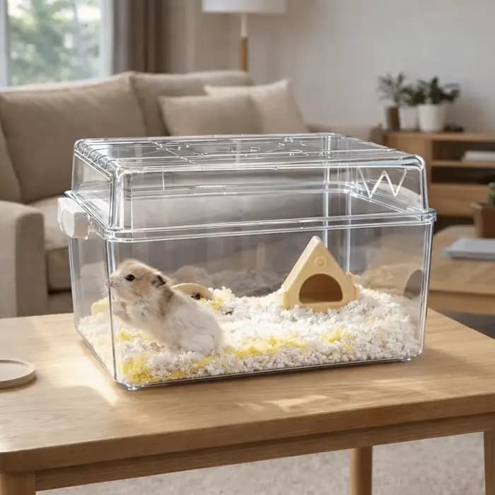 Cage à Hamster transparente de grand espace, conception de boucle, Ventilation, habitat de Hamster, exercice de Cage d'extérieur Durable pour Hamster