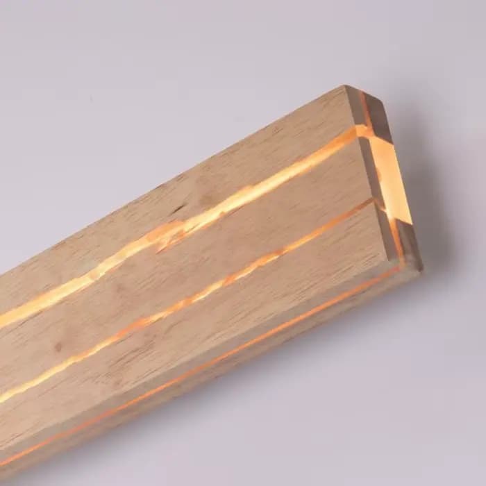 Applique Murale LED en Bois de Style Mars, Luminaire Décoratif d'Nik, Idéal pour une Chambre à Coucher, un Salon, une Cuisine ou un Bureau