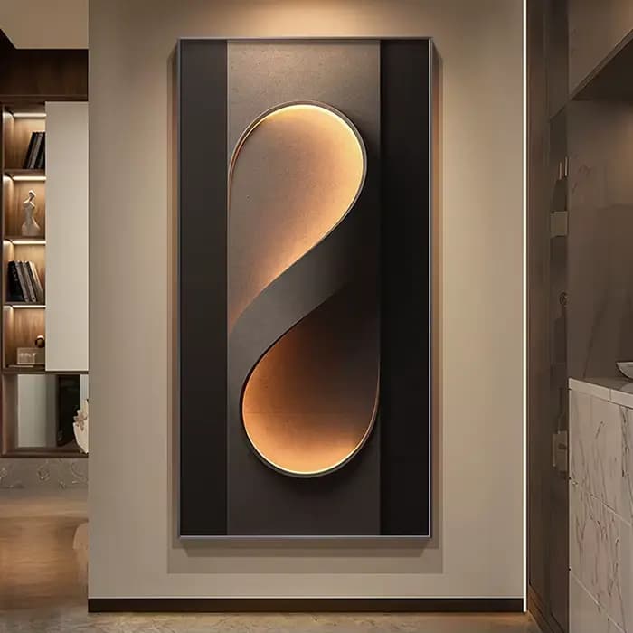 Lampe de mur LED de luxe salon fond couloir hôtel décoration de la maison haut de gamme Lustre suspendu peinture moderne Mural lumière