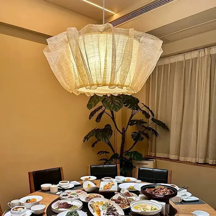 Lustre en tissu nordique vintage, éclairage intérieur, restaurant, loft, chambre à coucher, lampes suspendues de chevet, décoration de la maison, luminaires Ludeviation