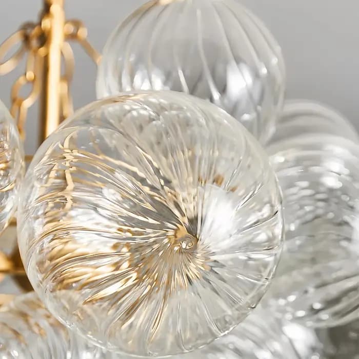 Lustre à bulles de verre scandinave moderne élégant pour salon étude chambre principale hôtel occasions spéciales