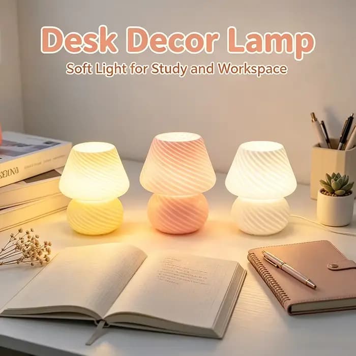 Lampe de table en verre à LED pour chambre à coucher, gradation USB, lumière d'étude à domicile, escales de bureau, décoration de chevet, veilleuse, lampe de table, pièce plus lente