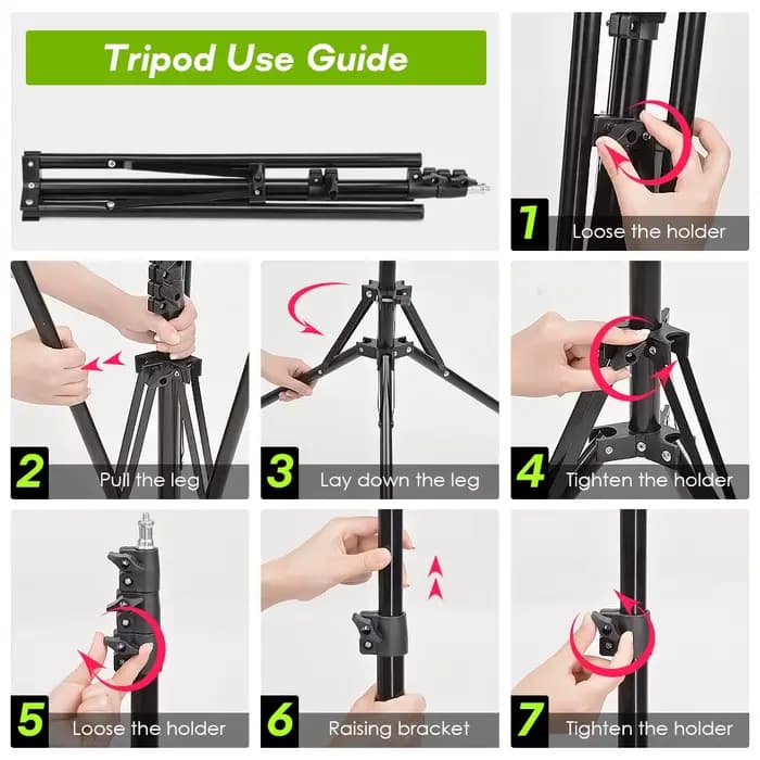 Trépied avec anneau lumineux LED pour téléphone, support d'appareil Photo, lumière de photographie pour Selfie, lampe LED couleur pour Studio Photo pour YouTube en direct