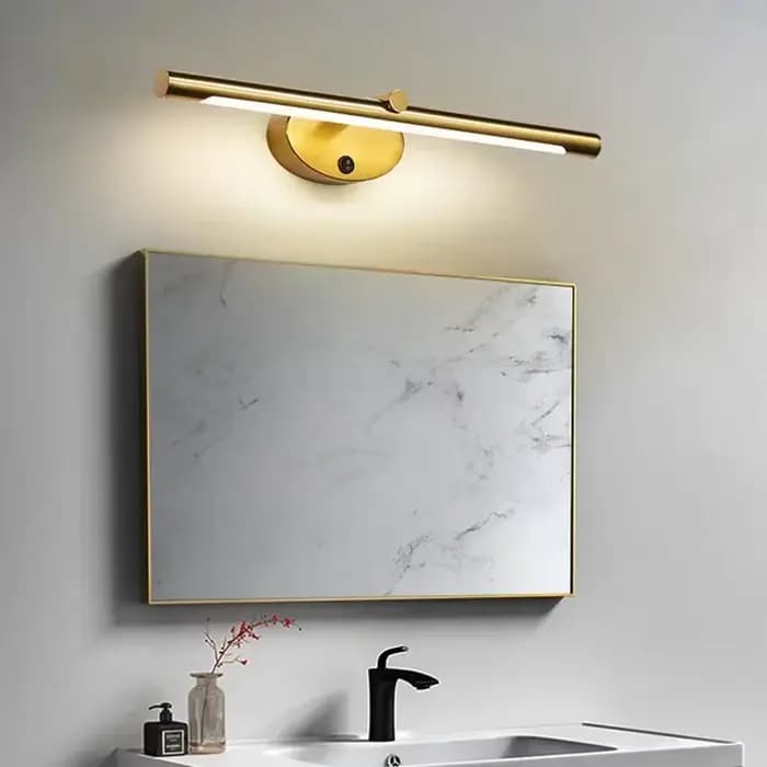 Applique murale LED moderne pour intérieur, lumière de miroir de salle de bain, applique murale minimaliste avec interrupteur tactile, éclairage de chambre et de salle de bain