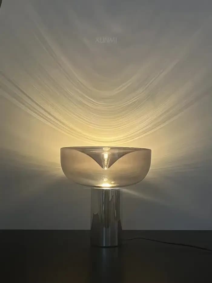 Lampe de Chevet Moderne Simple, Luminaire de Bureau Créatif Nordique, Design Radar de Luxe, Décoration LED en Verre pour Salon, Chambre, Bureau