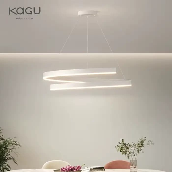 Lustre en spirale noir/blanc pour salon, salle à manger, cuisine, luminaires de plafond ronds, moderne, intérieur, variable, monté en Surface