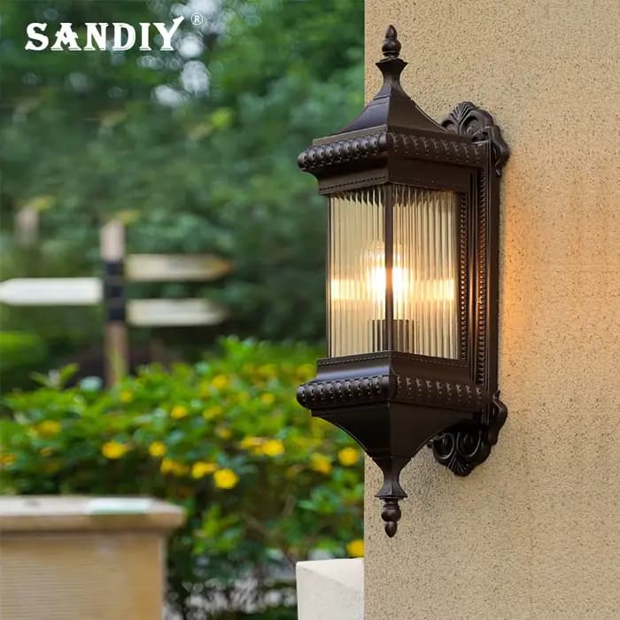 Applique murale extérieure Vintage rétro porche lampe Europe Villa applique étanche extérieur jardin cour Luminaire café E26/E27