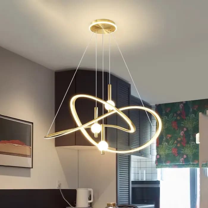 Lampe suspendue design moderne et irrégulière, luminaire décoratif d'intérieur, idéal pour un Restaurant, une Table à manger ou un salon