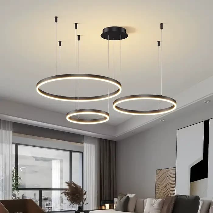 Plafond moderne à LEDs lustre anneau circulaire élégant pour salon chambre salle à manger éclairage intérieur-decoration
