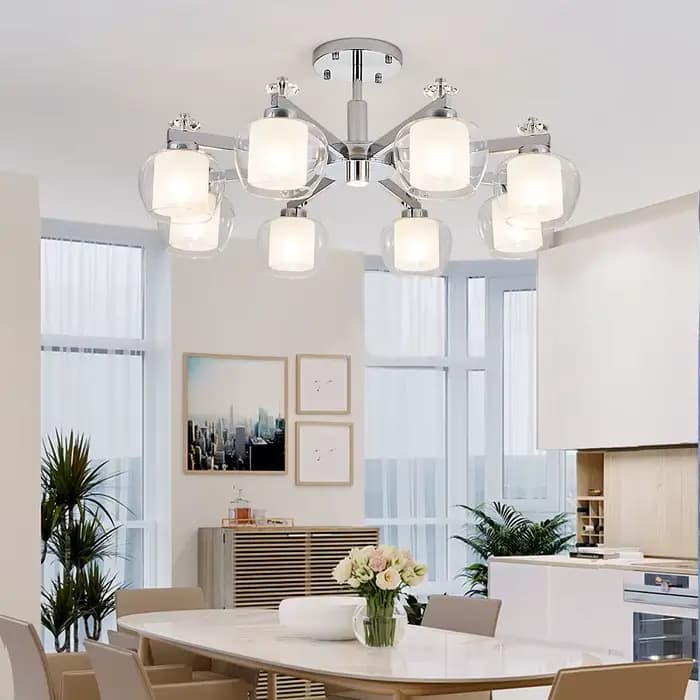 Lustre LED moderne de luxe pour table à manger, lampe suspendue pour bureau, lampe de décoration intérieure, luminaire suspendu pour salon, éclairage à intensité variable