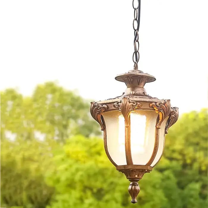 Lustre étanche pour extérieur, couloir, allée, balcon, plafond, cour, galerie, gazebo, véranda