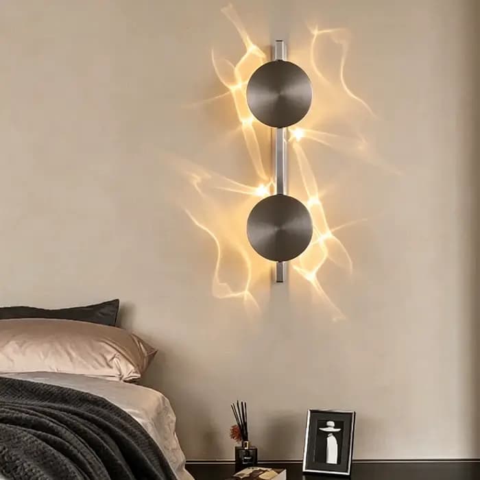 Applique murale LED minimaliste en acier inoxydable, lampe murale d'intérieur moderne pour salon et couloir