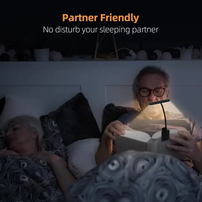 Lampe de lecture à 14 LED rechargeable par USB, lumière chaude, froide, blanche, lumière du jour, portable, flexible, facile à clipser, lampe de lecture nocturne