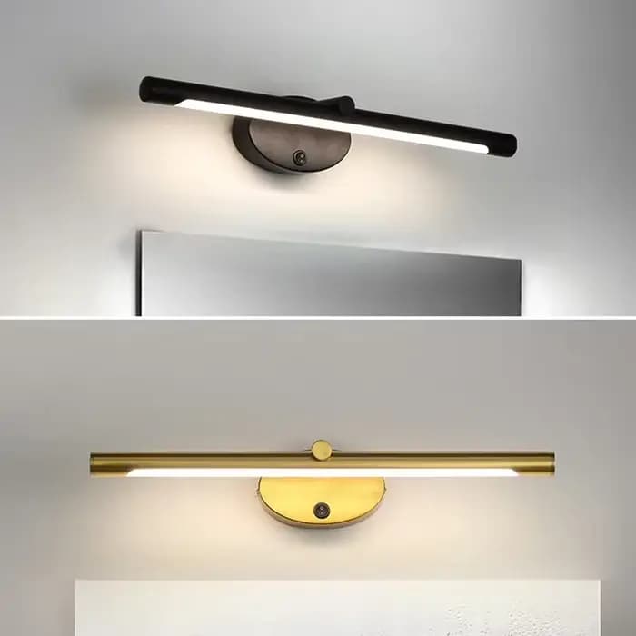 Applique murale LED moderne pour intérieur, lumière de miroir de salle de bain, applique murale minimaliste avec interrupteur tactile, éclairage de chambre et de salle de bain