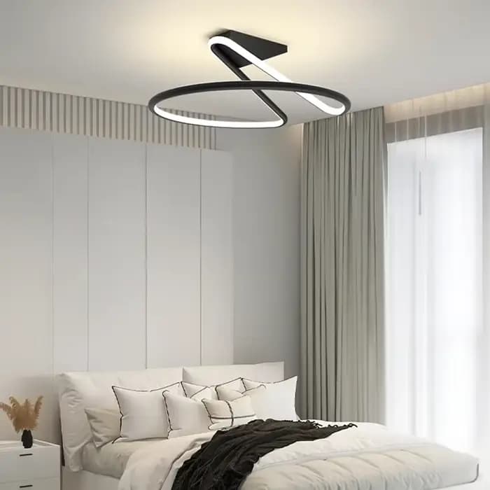 Plafonnier LED à intensité modulable pour salon, salle à manger, chambre principale, luminaire de décoration intérieure, lustres dorés et noirs, luxe moderne