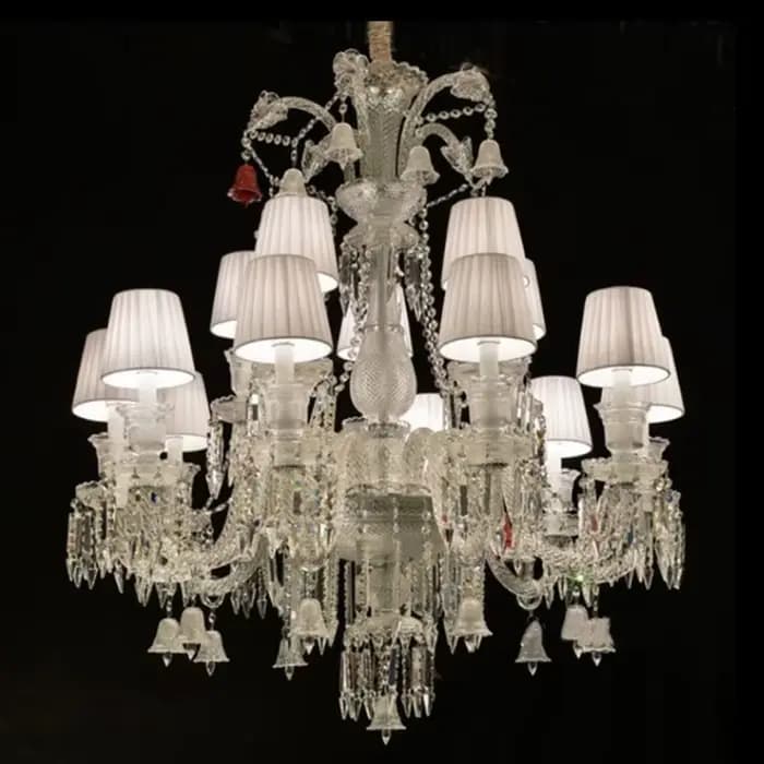 Lustre de salon, grand lustre de plafond en cristal de luxe pour hôtel et mariage, luminaire suspendu en cristal LED pour hôtel, villa, palais